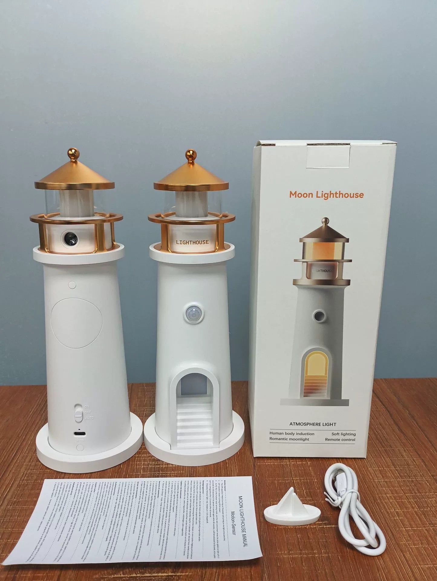 Lighthouse Projection Lamp with Bluetooth Speaker and Remote Control