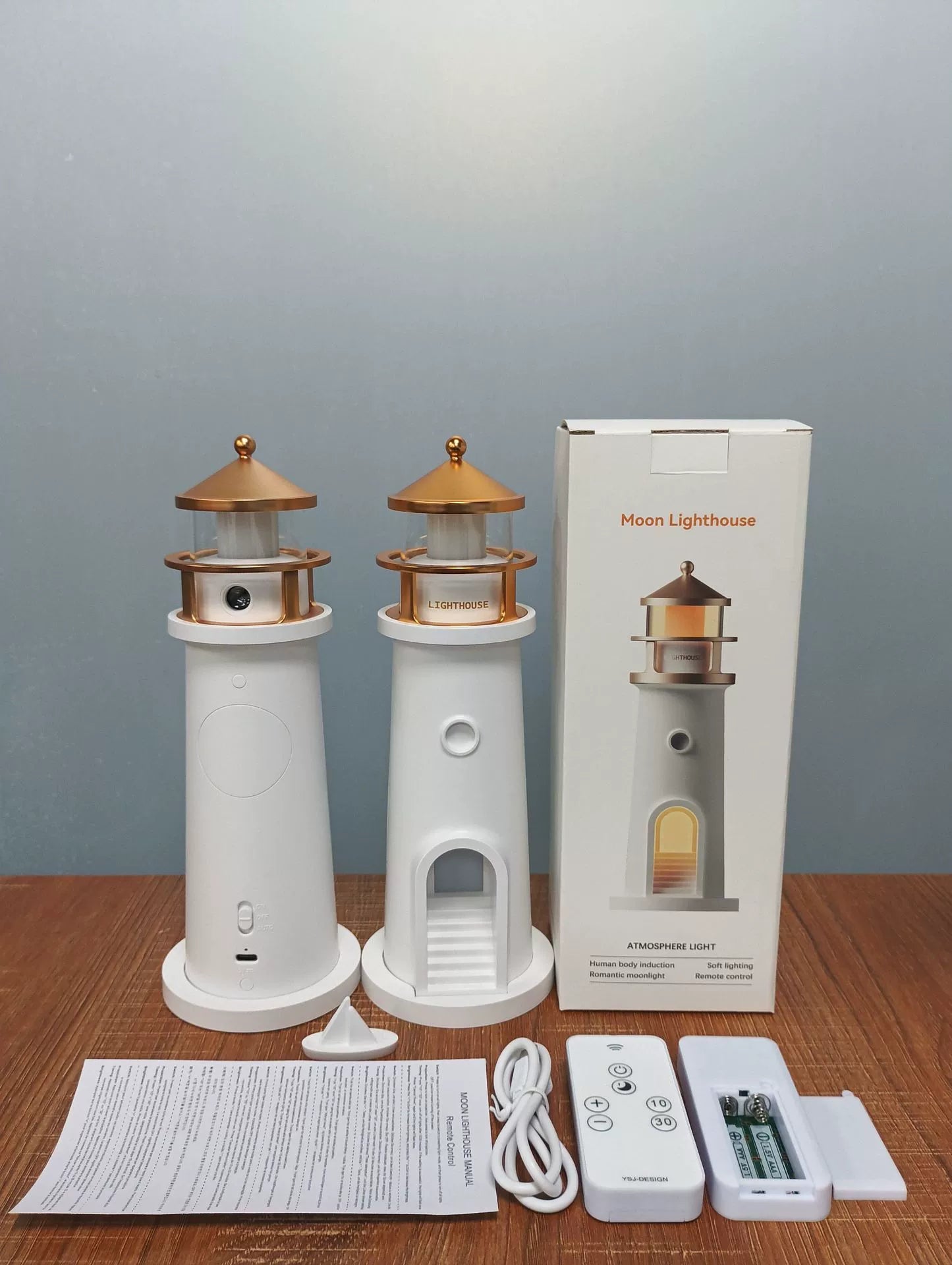 Lighthouse Projection Lamp with Bluetooth Speaker and Remote Control