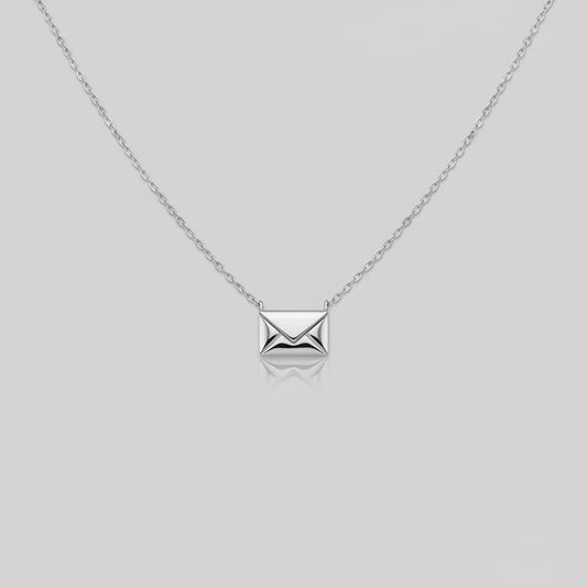 Gold and Silver Envelope Necklace for Women