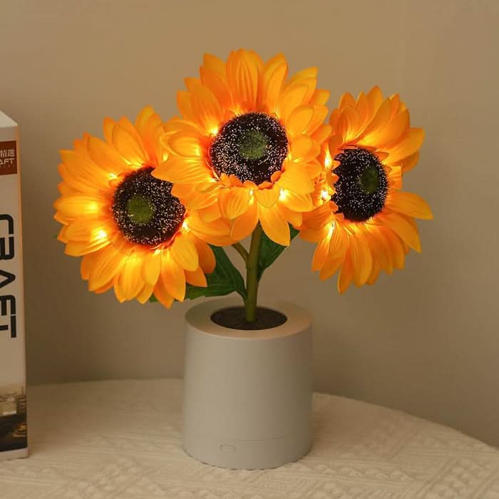 Sunflower LED Table Lamp with Rechargeable Battery