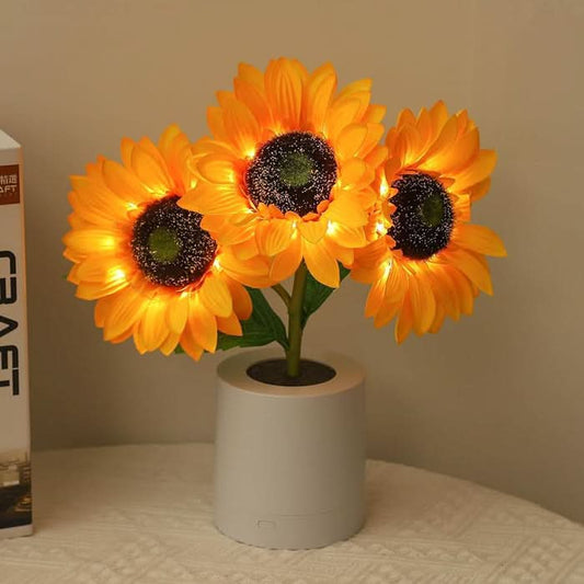Sunflower LED Table Lamp with Rechargeable Battery