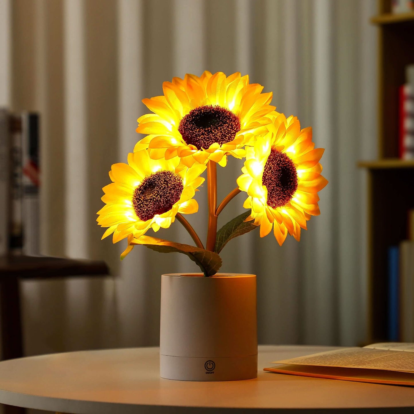 Sunflower LED Table Lamp with Rechargeable Battery
