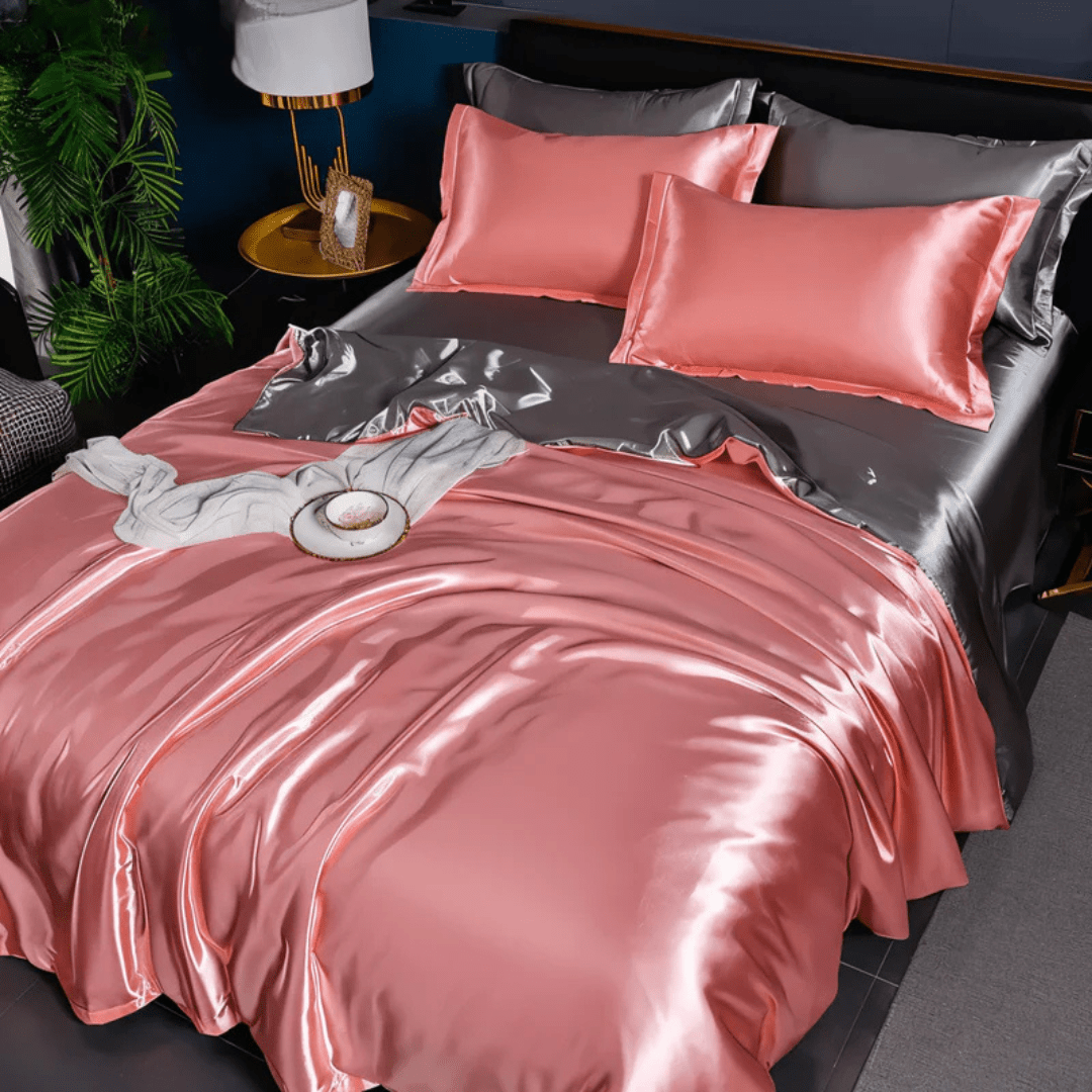 Silk Bedding Set for Queen King Super King - Smooth, Wrinkle-Resistant
