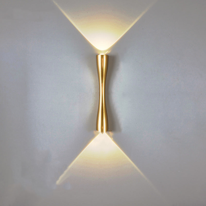 Modern 2-Light LED Wall Light in Gold, Black, or White
