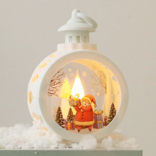 Vintage Round Christmas Ornament Night Light