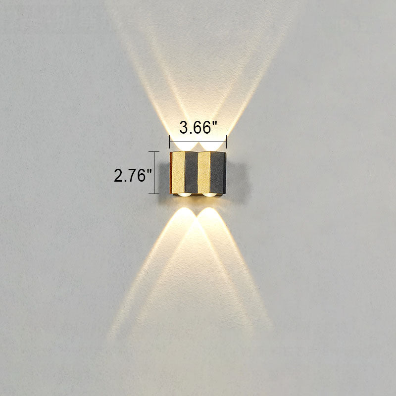 Modern Gold Aluminum Outdoor LED Wall Light