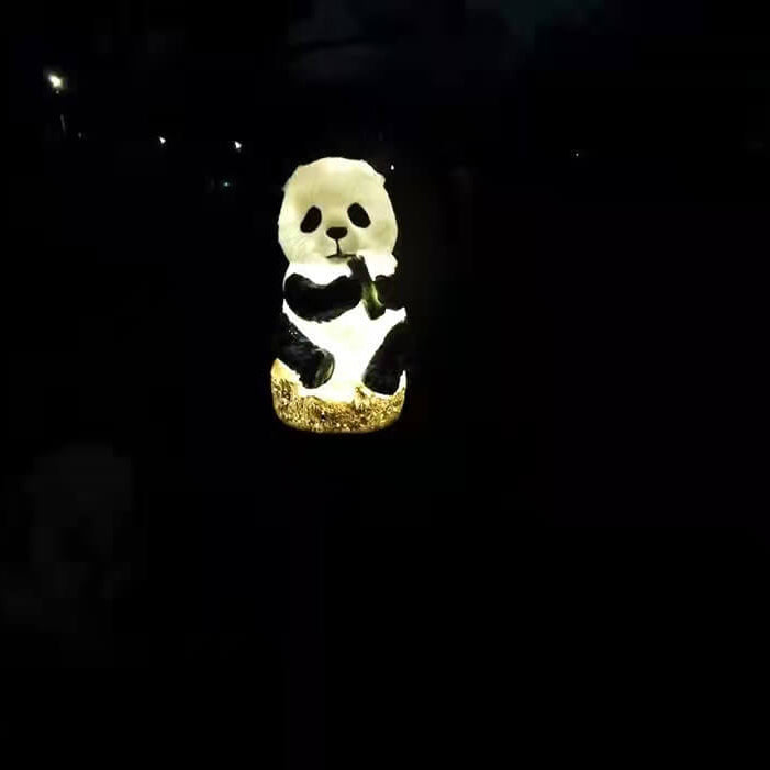 Solar Resin Panda Outdoor Waterproof Patio Light