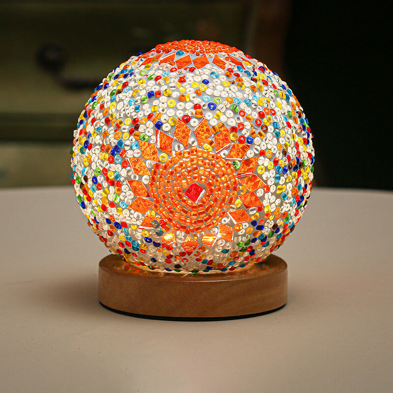 Modern Bohemian Table Lamp with USB Charging and LED Light