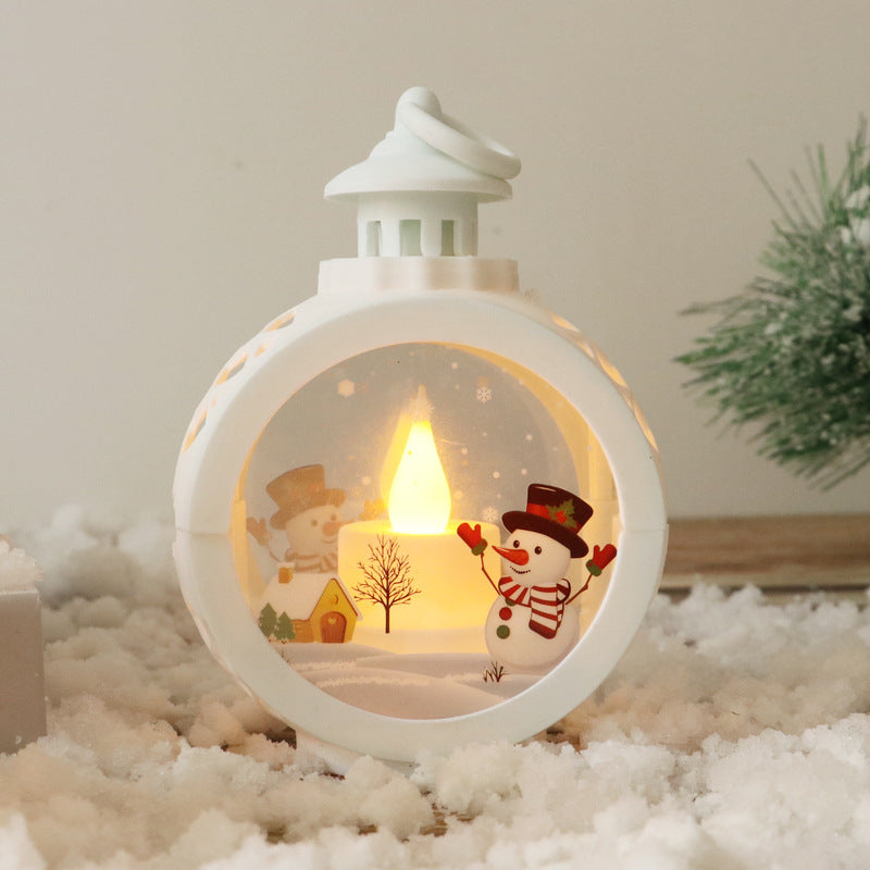 Vintage Round Christmas Ornament Night Light