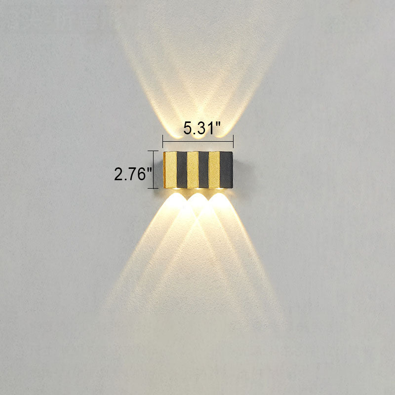 Modern Gold Aluminum Outdoor LED Wall Light
