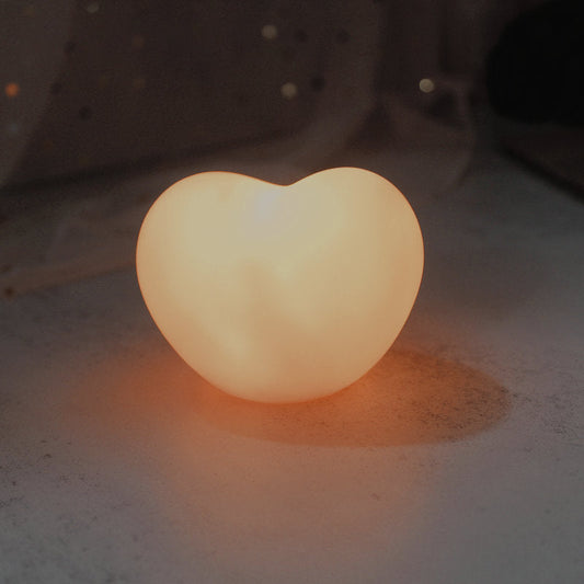 Heart-Shaped Silicone LED Night Light Table Lamp