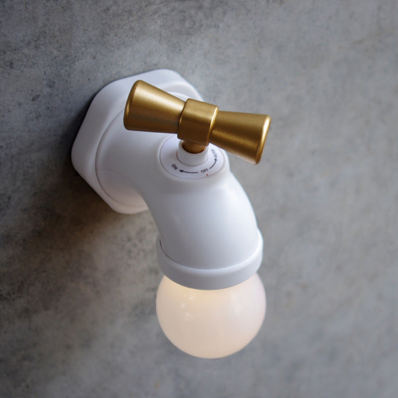Modern USB LED Wall Lamp with Night Light - Black or White