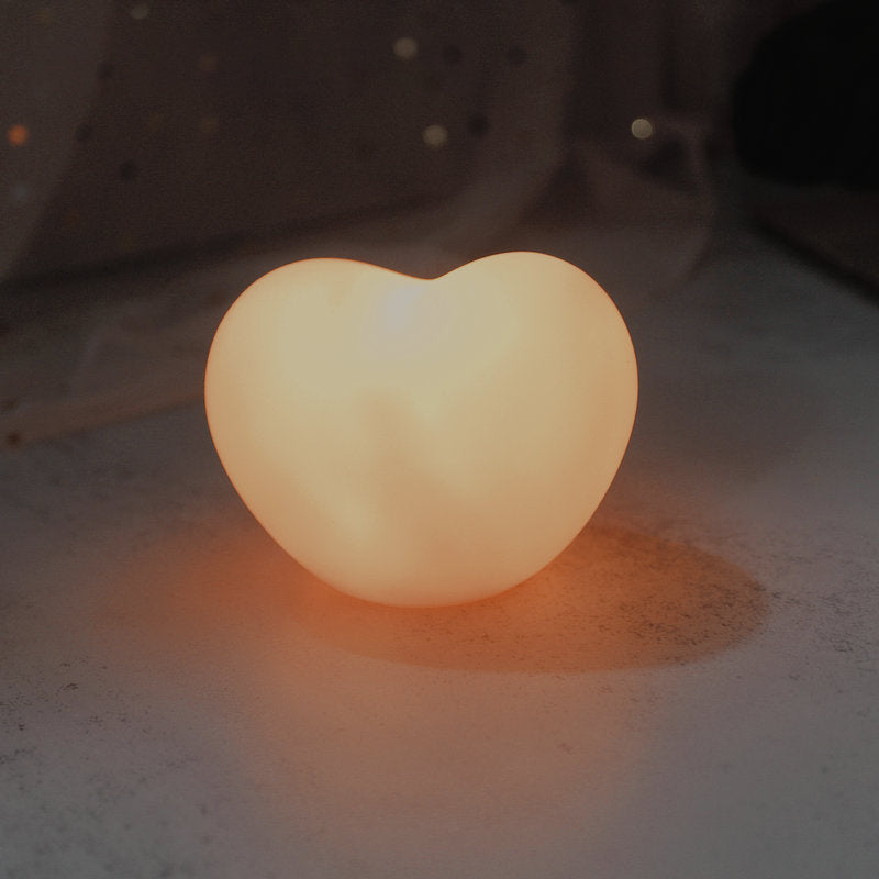 Heart-Shaped Silicone LED Night Light Table Lamp