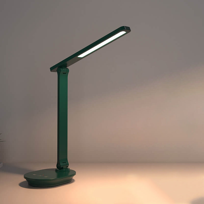 Modern Rechargeable LED Desk Lamp - Double Folding Design in Pink, White, Green