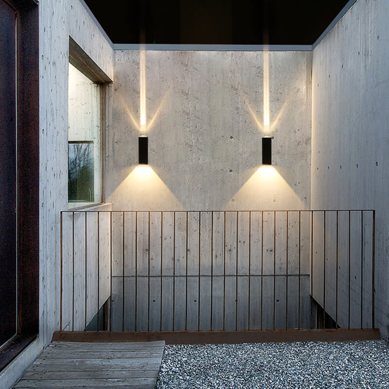 Modern Waterproof LED Outdoor Wall Sconce with Adjustable Base