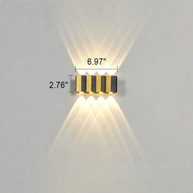 Modern Gold Aluminum Outdoor LED Wall Light