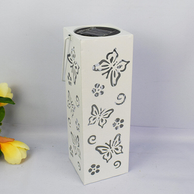 Solar LED Butterfly Rose Pattern Outdoor Decorative Lamp