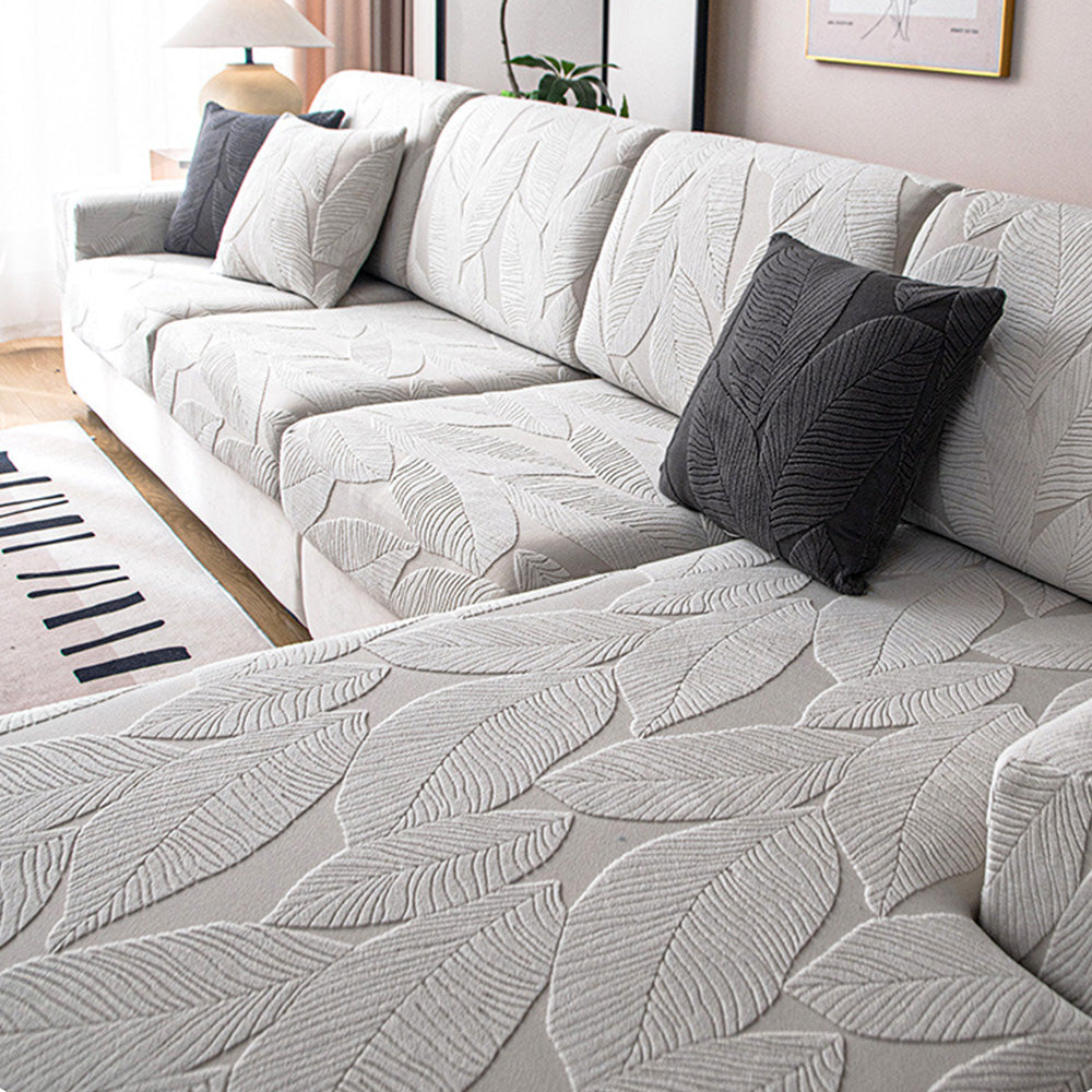 Waterproof Banana Leaf Jacquard Sofa Cover
