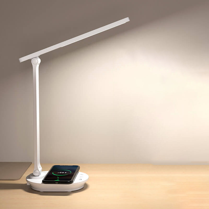 Modern Rechargeable LED Desk Lamp - Double Folding Design in Pink, White, Green