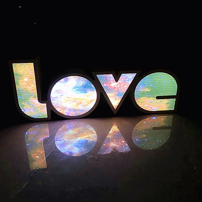 Art Deco Waterproof LED Table Lamp with LOVE Letters
