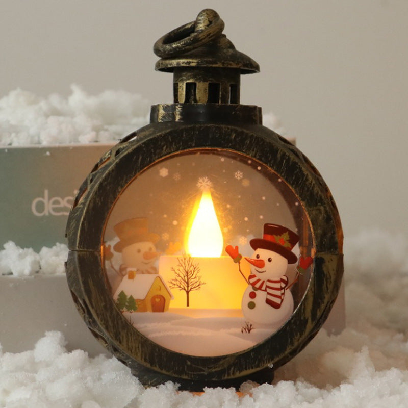 Vintage Round Portable Night Light Ornament