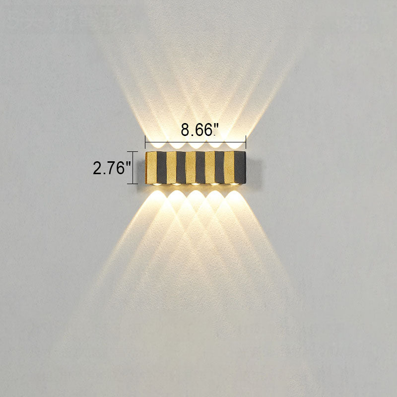 Modern Gold Aluminum Outdoor LED Wall Light