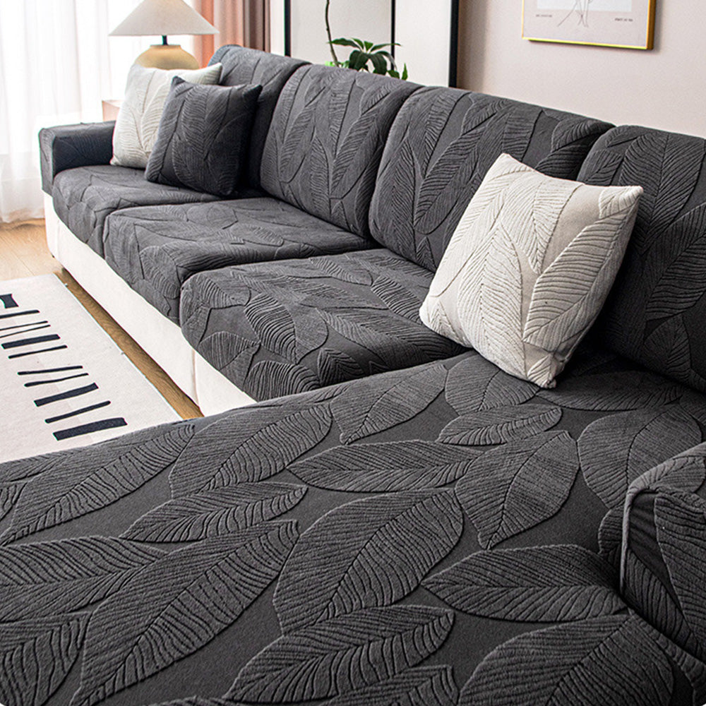 Waterproof Tropical Leaf Sofa Cover – Elastic and Scratch Resistant