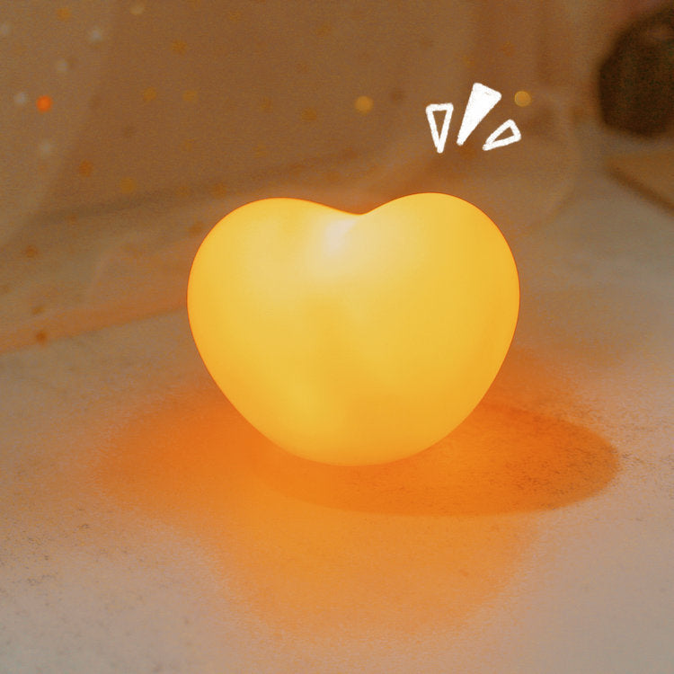 Heart-Shaped Silicone LED Night Light Table Lamp