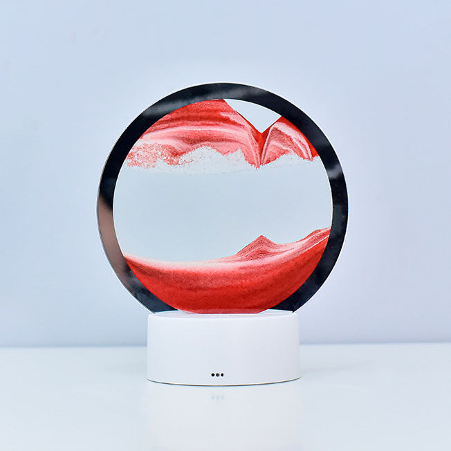 3D LED Quicksand Hourglass Table Lamp - Modern Glass Design