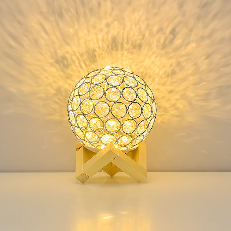 Rechargeable Round LED Night Light Table Lamp