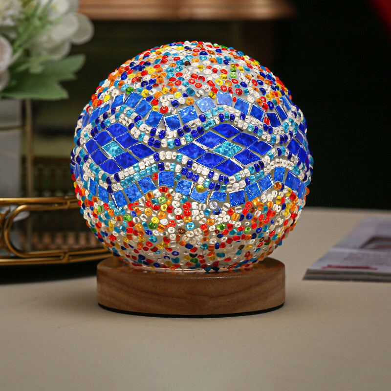 Modern Bohemian Table Lamp with USB Charging and LED Light