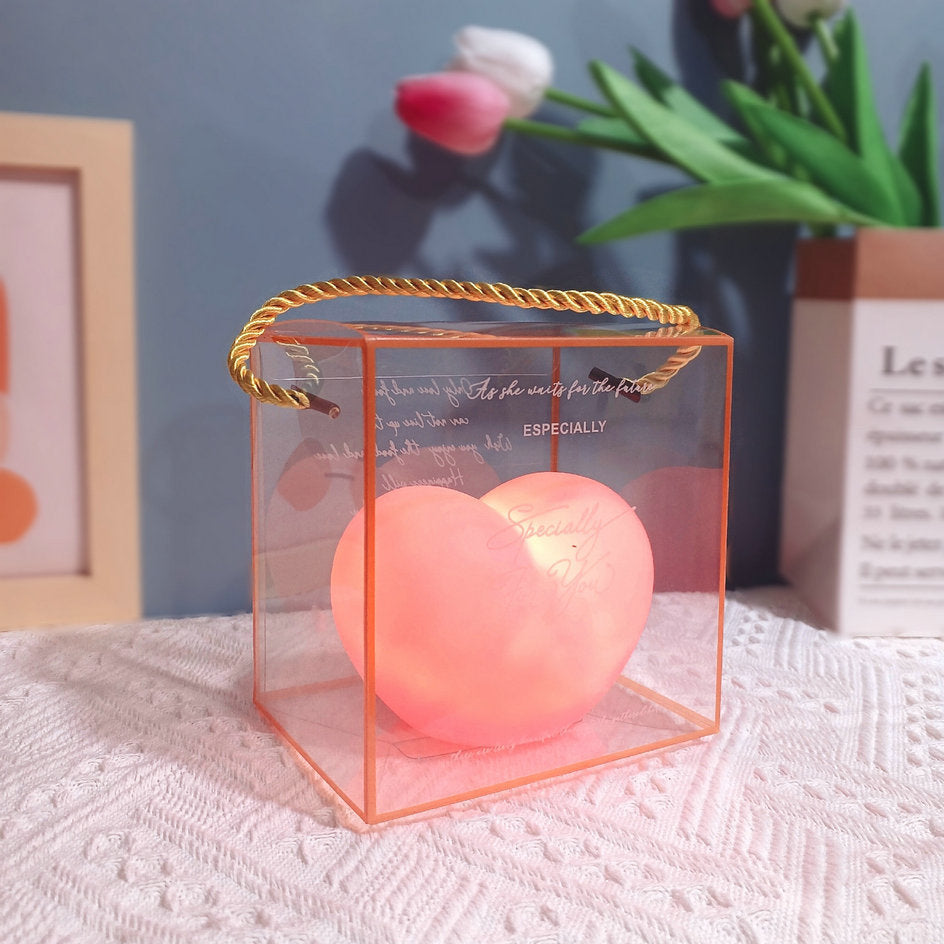 Heart-Shaped Silicone LED Night Light Table Lamp