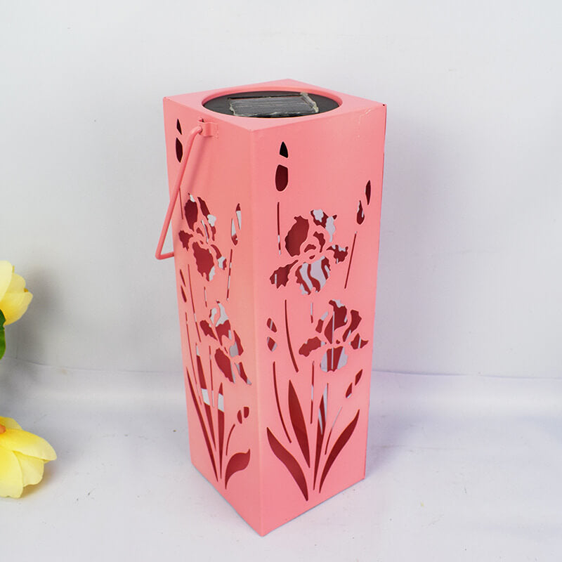 Solar LED Butterfly Rose Pattern Outdoor Decorative Lamp