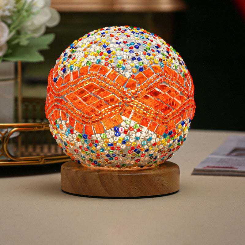 Modern Bohemian Table Lamp with USB Charging and LED Light
