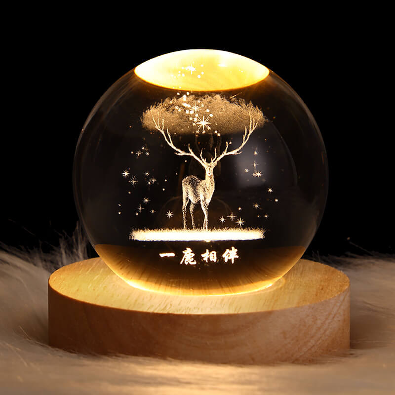 Crystal Star System USB LED Night Light Table Lamp