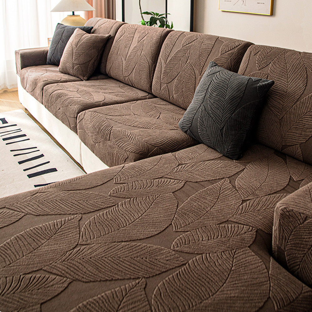 Waterproof Tropical Leaf Sofa Cover – Elastic and Scratch Resistant