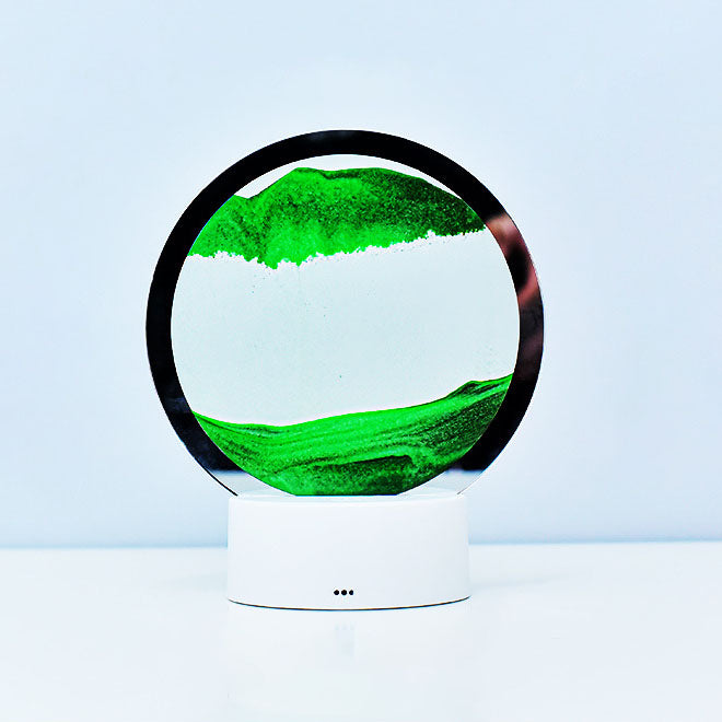 3D LED Quicksand Hourglass Table Lamp - Modern Glass Design