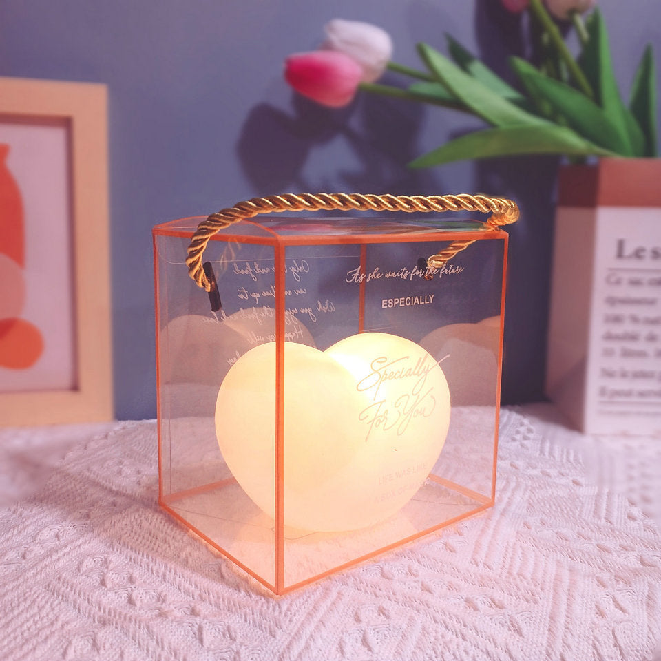 Heart-Shaped Silicone LED Night Light Table Lamp