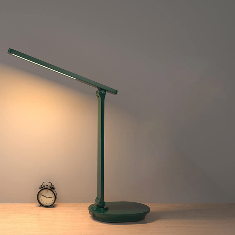 Modern Rechargeable LED Desk Lamp - Double Folding Design in Pink, White, Green