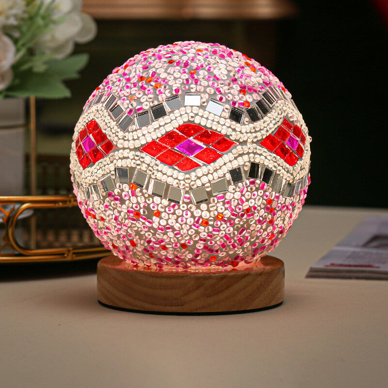 Modern Bohemian Table Lamp with USB Charging and LED Light