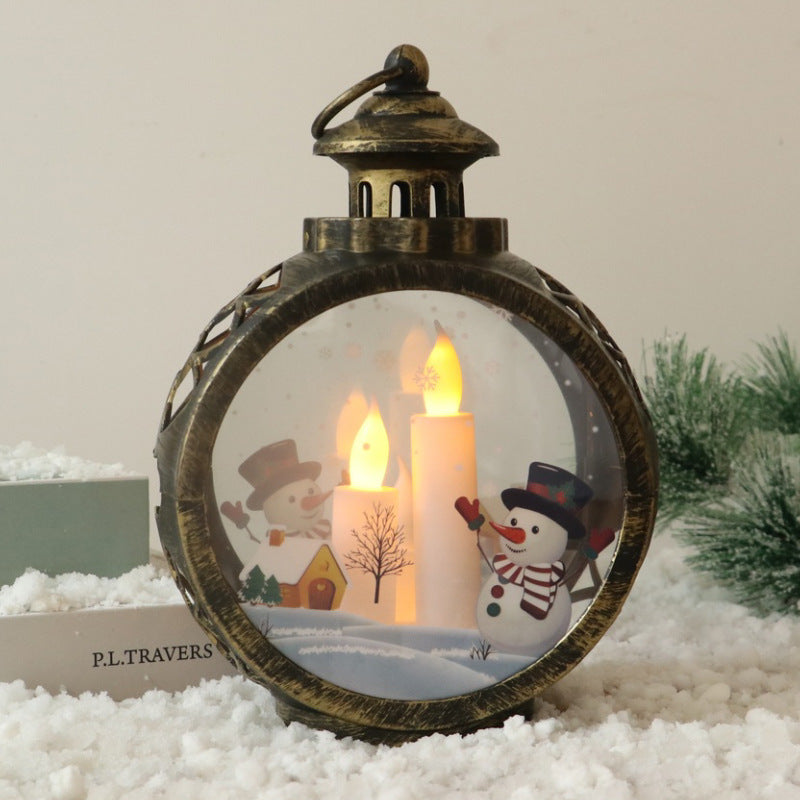 Vintage Round Christmas Ornament Night Light