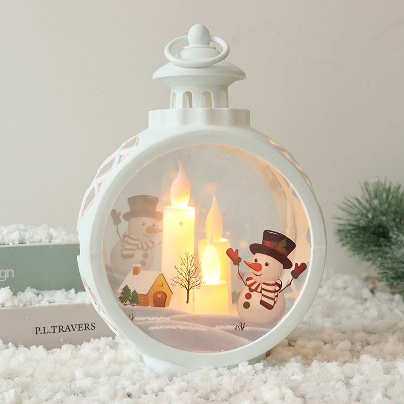 Vintage Round Christmas Ornament Night Light