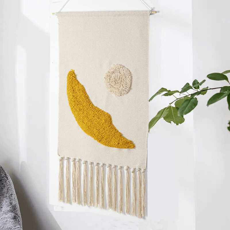Geometric Macrame Tassel Wall Tapestry
