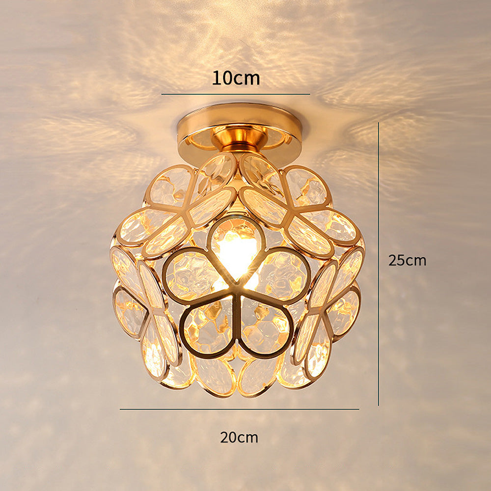Floral Glass Ceiling Lamp for Elegant Interior Lighting