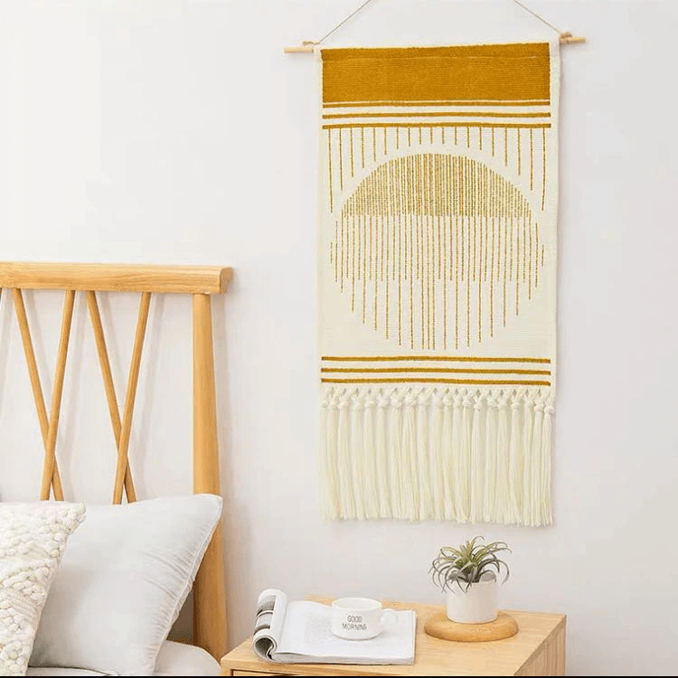 Geometric Macrame Tassel Wall Tapestry