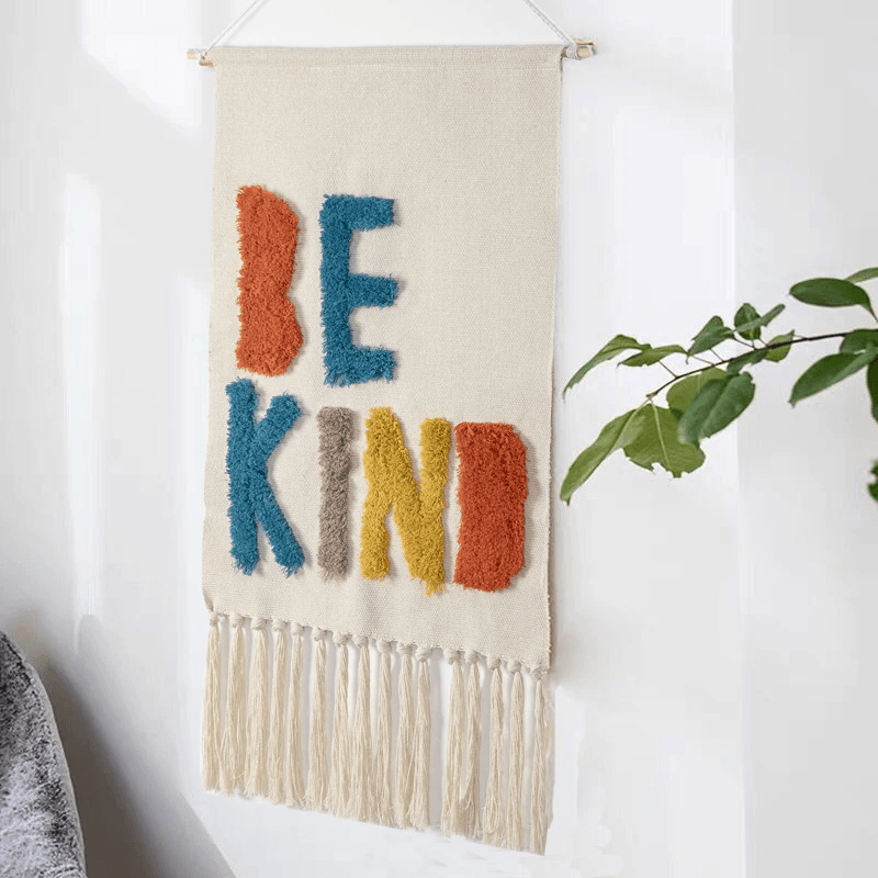Geometric Macrame Tassel Wall Tapestry