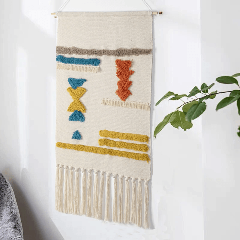 Geometric Macrame Tassel Wall Tapestry