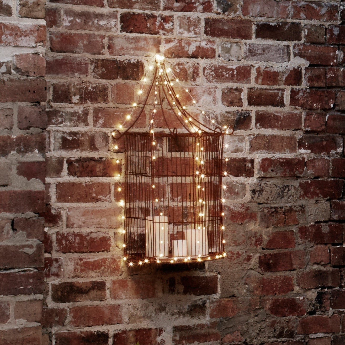100 LED Micro Solar String Lights - Warm White, 16.4 ft Flexible Wire