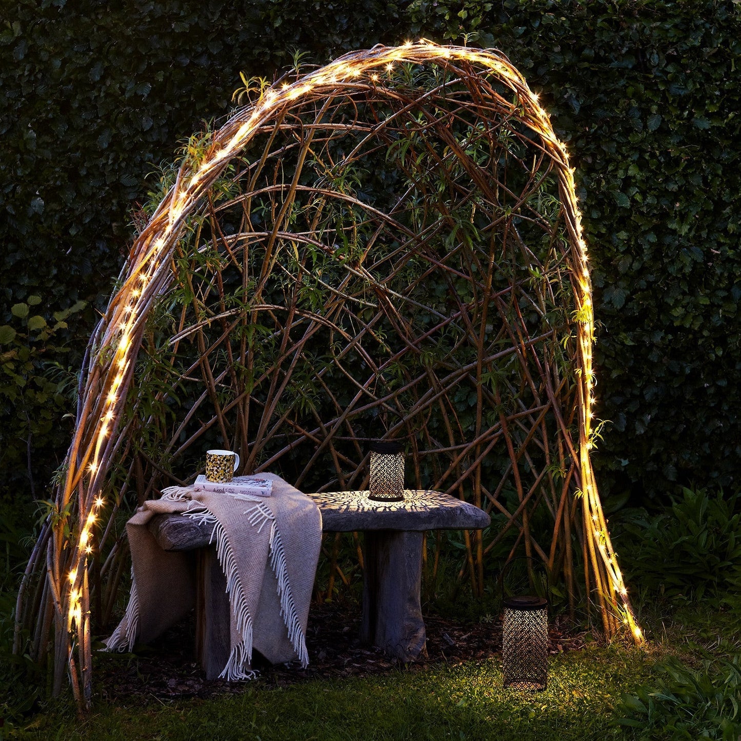 100 LED Micro Solar String Lights - Warm White, 16.4 ft Flexible Wire