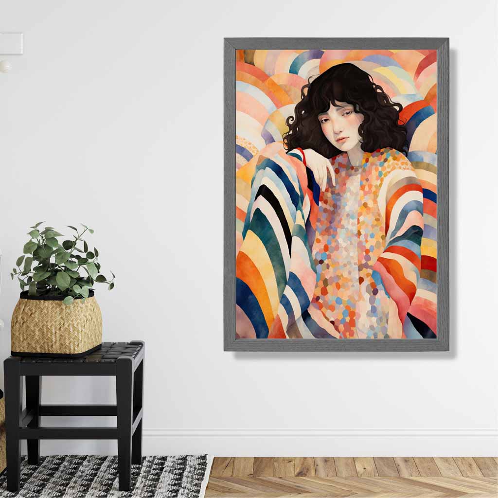 Colorful Abstract Playful Women's Art Print